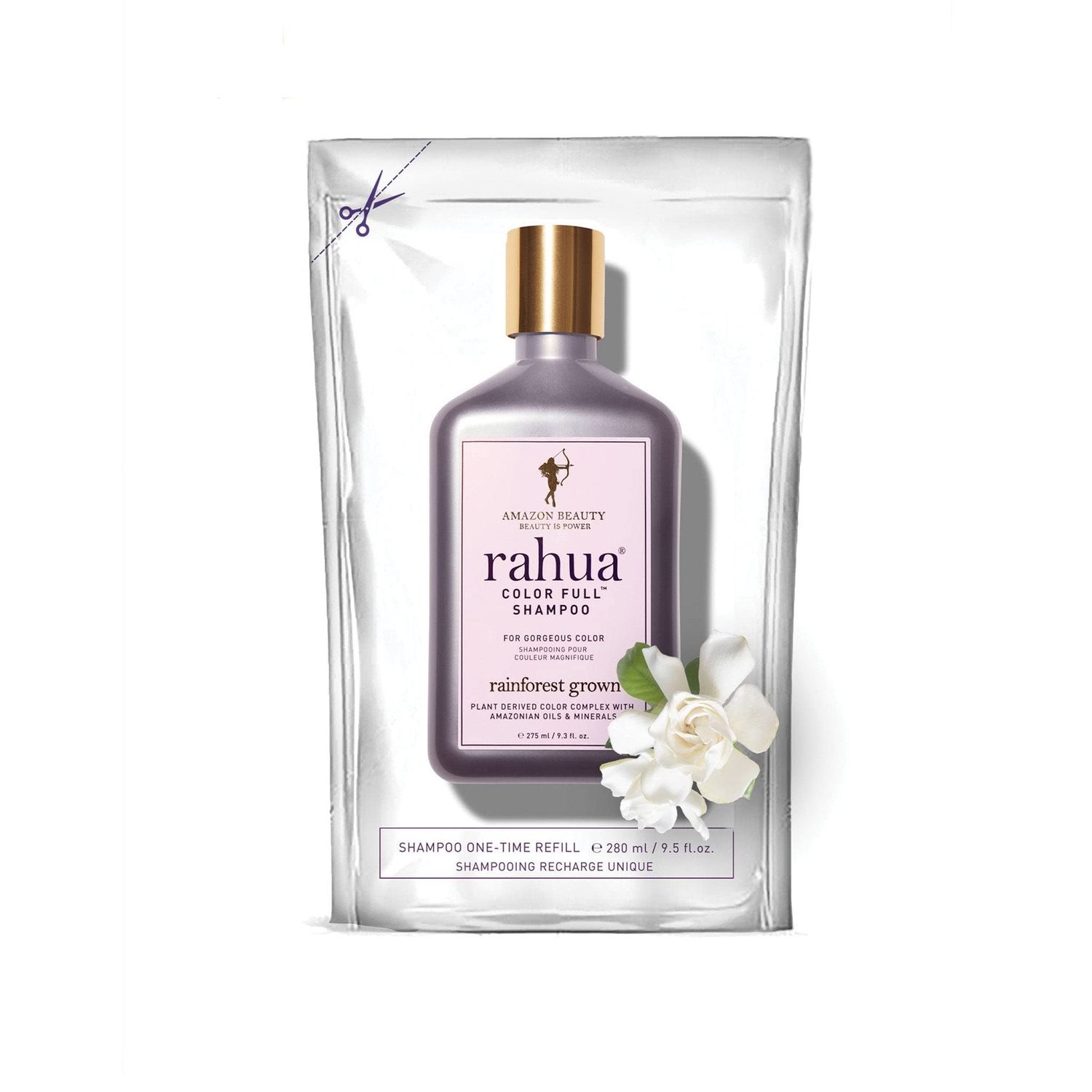 Rahua Color Full Purple Shampoo Refill, 9.5 Fl Oz, Nourishing Hair Shampoo, Nourishing Natural, Plant-Based Derived Ingredients, Gardenia Scent, For Color Treated Hair, Vibrant Hair Color Hair Care
