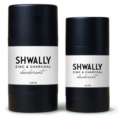 Shwally Zinc Charcoal Deodorant - A True Natural, Tallow-Based Effective Deodorant for Men Women -- Aluminum Free with Coconut Arrowroot - Lasts 4X Longer (Unscented, 1.7 oz)