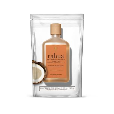Rahua Enchanted Island Hair Shampoo with Biotin, Refill 9.5 Fl Oz, Supports Strength, Hair Growth, Shine, All Hair Types, Vitamin C, E, A, B6, Coconut Guava Scent, Nourishing Hair Care for Men Women