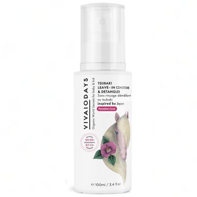 VIVAIODAYS Tsubaki Leave-in Conditioner Detangler, Scent Paradise Cove 3.4 fl. oz. 100 ml.