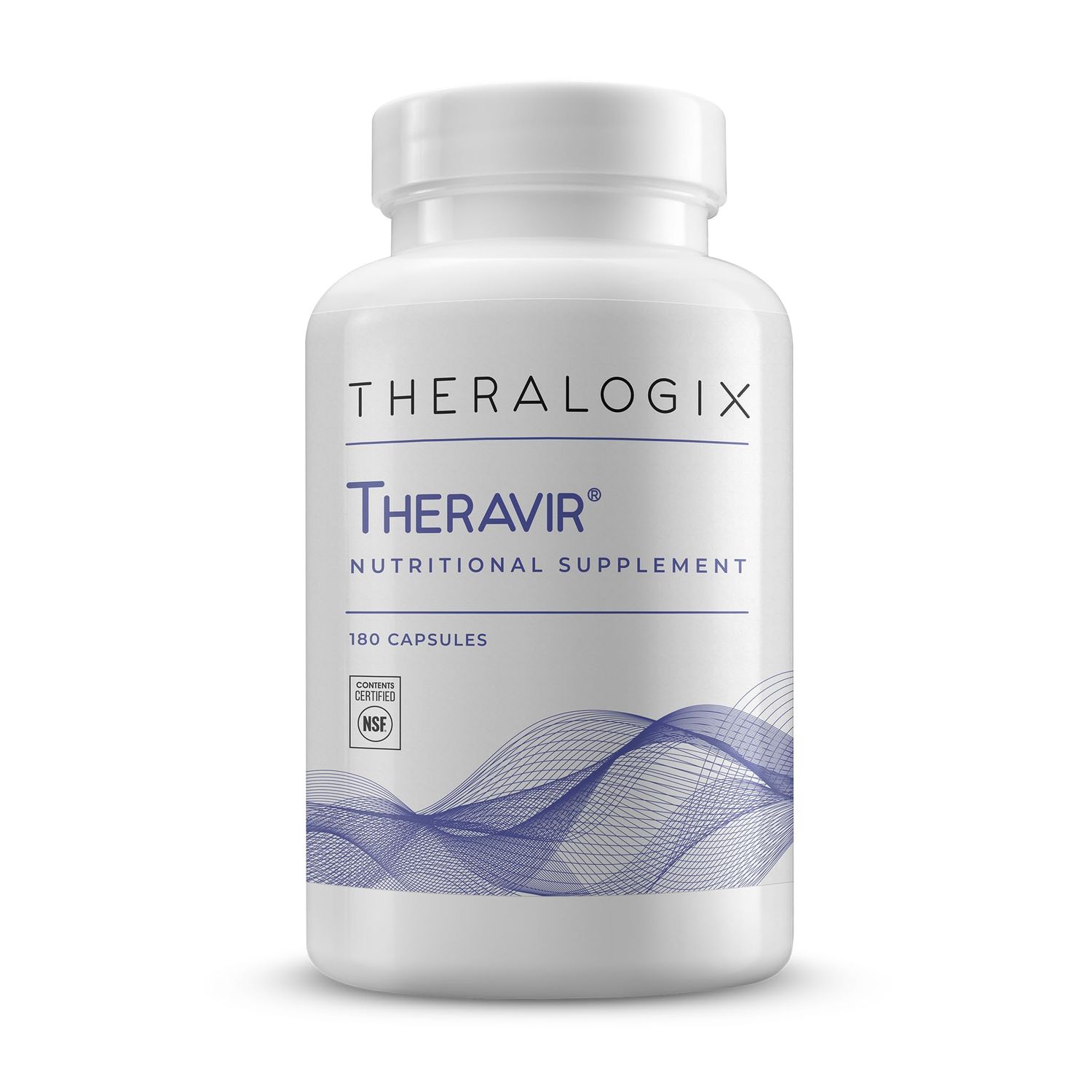 Theralogix Theravir Immune Support Supplement - 90-Day Supply - Immune Support Supplement for Women Men - Includes Vitamin D3, Vitamin C, Zinc, Quercetin Melatonin - NSF Certified - 180 Capsules