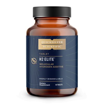 Quicksilver Scientific H2 Elite - Molecular Hydrogen for Energy Metabolism Support, Water Tablets Perfect for Open Containers - Magnesium Malate Drink Additive (60 Molecular Hydrogen Tablets)