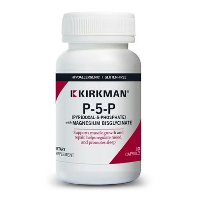 Kirkman - P-5-P (Pyridoxal 5-Phosphate, Vitamin B-6 Metabolite) with Magnesium Bisglycinate - Hypoallergenic