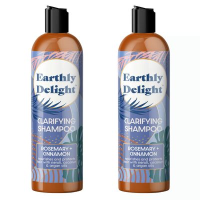 Earthly Delight Clarifying Shampoo formerly Tropical Rain - 2 Pack - 16oz Each Ideal for Normal to Oily Hair Safe for Color Treated Hair Packaging May Vary