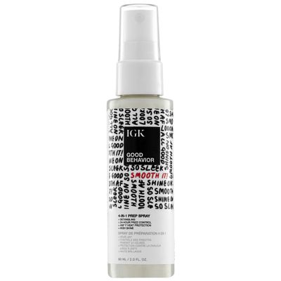 IGK GOOD BEHAVIOR 4-in-1 Prep Spray Travel Leave In Detangle Heat Protectant Vegan Cruelty Free 2 Oz