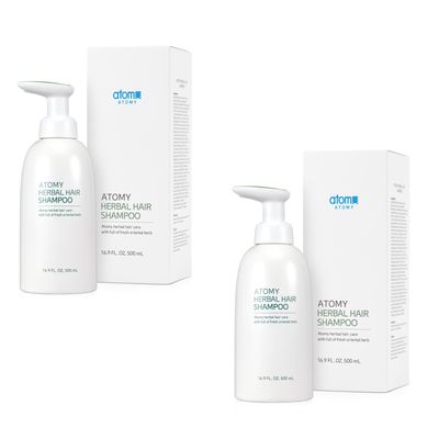 Mildly Acidic Gentle for Daily Use Hair Deep Cleansing For ATOMY Hair Shampoo, 500ml x 2 Pack