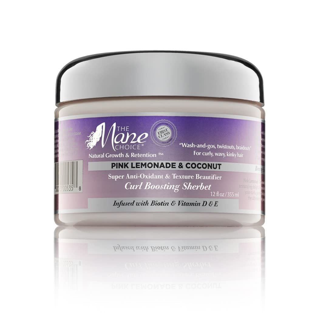 The Mane Choice Pink Lemonade Super Anti-Oxidant Texture Beautifier Curl Boosting Sherbet, 12 oz