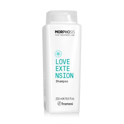 FRAMESI Morphosis Love Extension Shampoo 8.4 fl oz, Shampoo for Hair Extensions and Wigs, Natural Ingredients, Gently Cleanses and Hydrates, Color Safe