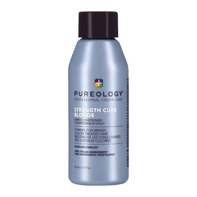 Pureology Strength Cure Blonde Purple Conditioner for Blonde Lightened Color-Treated Hair, 1.7 Fl Oz