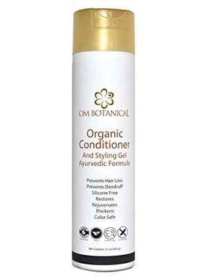 OM Botanical Ayurvedic Conditioner Styling Gel - All-Natural Hair Treatment, Sulfate-Free, Silicone-Free, Vegan Leave-InRinse-Off Conditioner Gel for Men Women