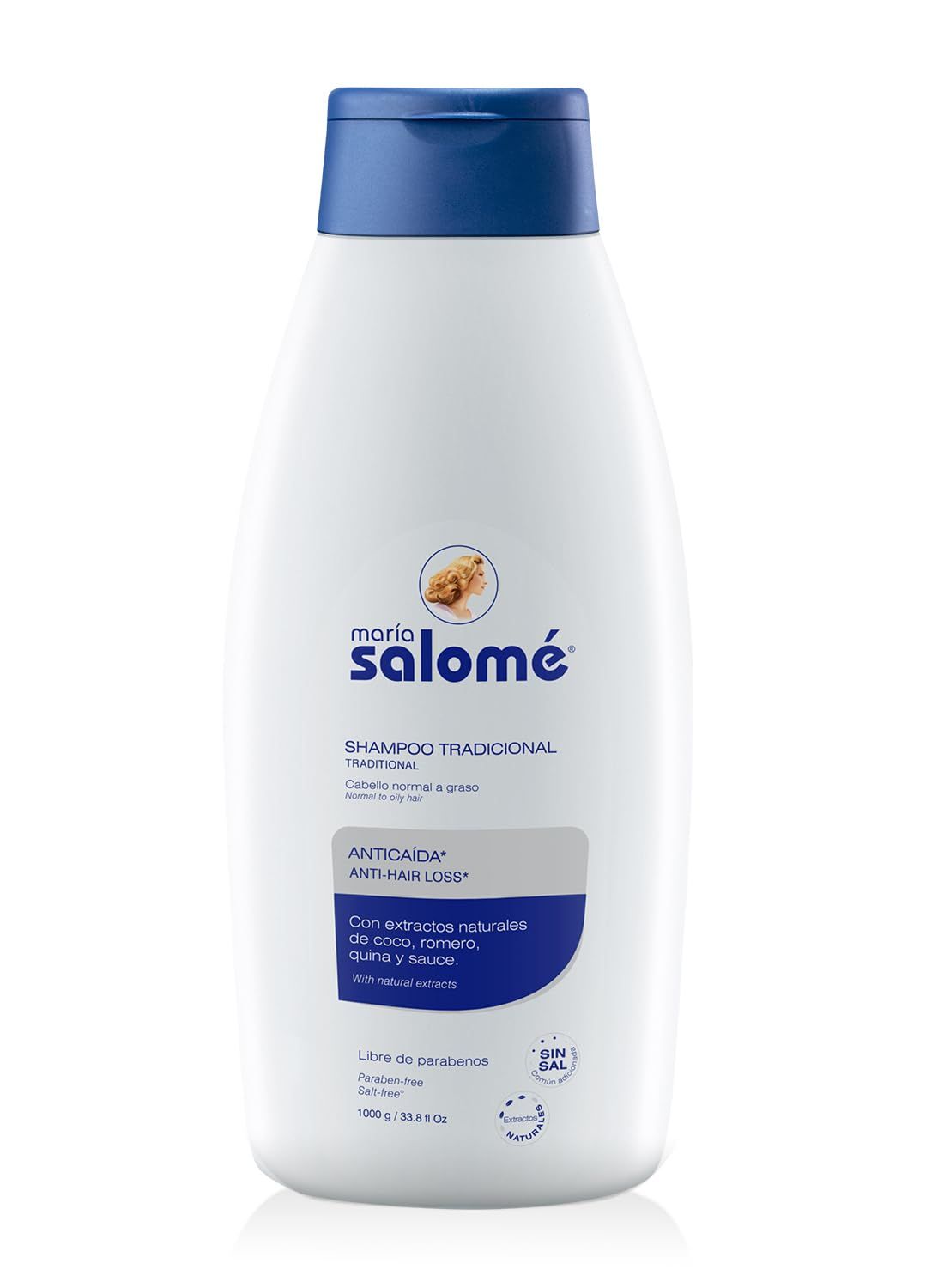 Maria Salome Hair Loss Prevention Prevencion Caida Shampoo 1000ml 33.8 fl Oz