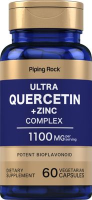 Piping Rock Quercetin Zinc Complex 1100 mg 60 Capsules Non-GMO, Gluten Free Supplement