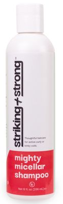 Striking Strong Mighty Micellar Shampoo for Curly, Coily, Wavy Hair Natural Ingredients Sulfate Paraben Free 8oz