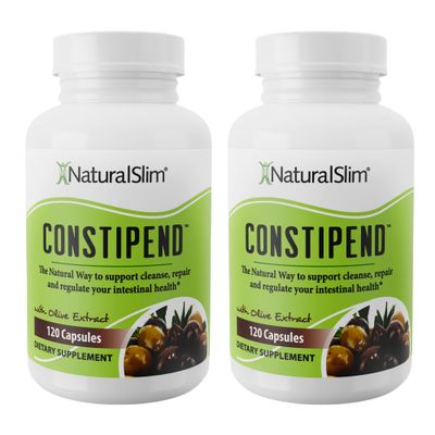 NaturalSlim Magnesium Oxide - Constipend for Constipation Relief, Colon Cleanser Stool Softeners for Women Men with Magnesium Citrate, Aspartate, Olive Extract - 120 Vegetable Capsules 2 Pack