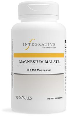 Integrative Therapeutics Magnesium Malate - Supplement with Elemental Magnesium - Supports Cellular Metabolism - Vegan, Gluten-Free Dairy-Free Mineral Supplement - 100 mg, 90 Capsules