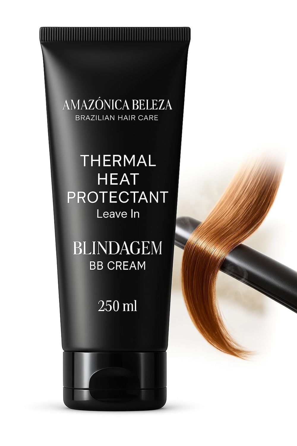 AMAZ NICA BELEZA AMABELLE Blindagem Hair Leave-in Cream, Thermal Heat Protector Cream, Preventing Damage Seasonal Changes, Daily Use, 8.4 Oz