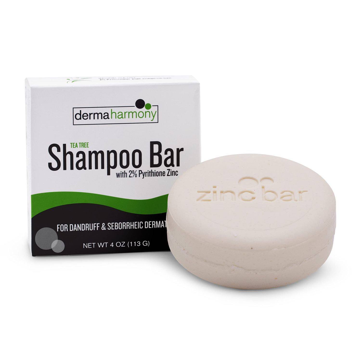 Dermaharmony 2 Pyrithione Zinc Shampoo Bar - Tea Tree (4 Oz)