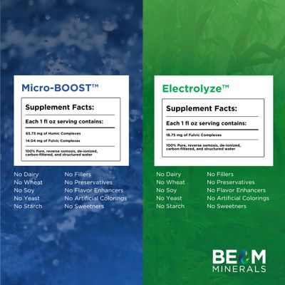 BEAM Minerals Micro-BOOST Humic Mineral Blend Plant-Based Multi Minerals Supplement Electrolytes Liquid Micronutrients Supplements Deficiency Support Pure Natural Antioxidant Keto Friendly
