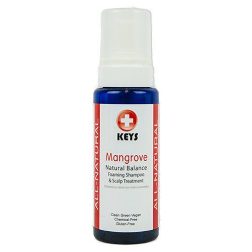 Keys Mangrove All Natural, Vegan, Chemical-Free Foaming Shampoo and Scalp Treatment, Cleansing Conditioning for All Hair Types, No Sulfates, No Dimethicone, 100 Biodegradable, 7.1 ounces