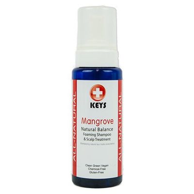 Keys Mangrove All Natural, Vegan, Chemical-Free Foaming Shampoo and Scalp Treatment, Cleansing Conditioning for All Hair Types, No Sulfates, No Dimethicone, 100 Biodegradable, 7.1 ounces