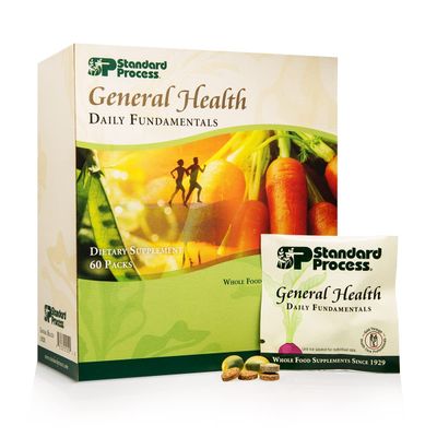 Standard Process Inc. General Health Daily Fundamentals - Maintain Optimal Health with Vitamins D, C, B12, A B6, Zinc, Iron, Iodine, Copper, DHA, EPA - Pack of 60