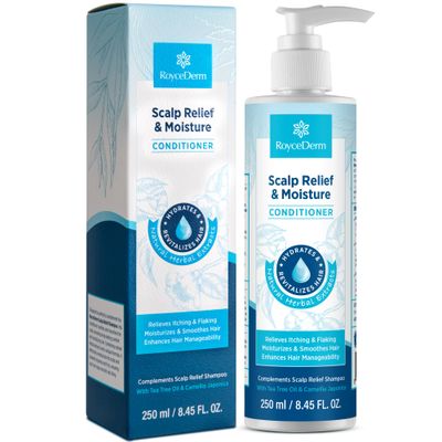 Roycederm Scalp Relief Moisture Conditioner: Hydrating Nourishing Formula with Jojoba Oil, Aloe Vera Camellia Oil, Soothes Dry, Itchy Scalp