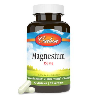 Carlson Magnesium 350 mg Muscle Function Nerve Health - 90 Capsules