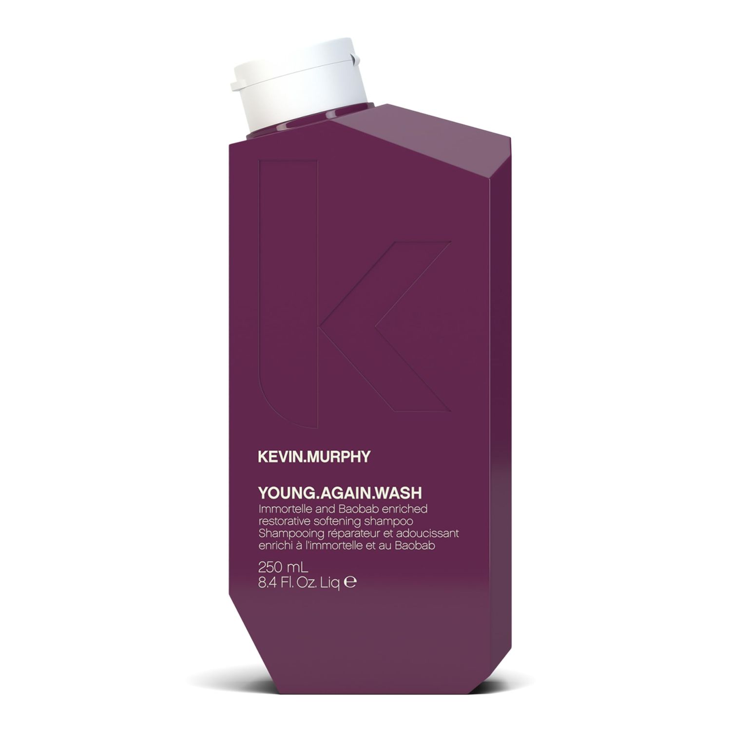 KEVIN.MURPHY YOUNG.AGAIN.WASH - Moisturising Anti-Ageing Shampoo - For Ageing, Damaged Brittle Hair - Hair Repair - Amino Acids Lotus Flower Extract - Sulphate Paraben Free - 250 mL 8.4 fl oz
