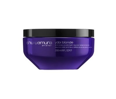 shu uemura art of hair Yubi Blonde Anti-Brass Purple Mask - Neutralizes Brassy Tones, Moisturizes and Smooths, For Color-Treated Blonde and Silver Hair