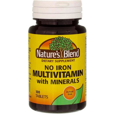 Nature&#39;s Blend Multiple Vitamin with Minerals No Iron 100 Tabs