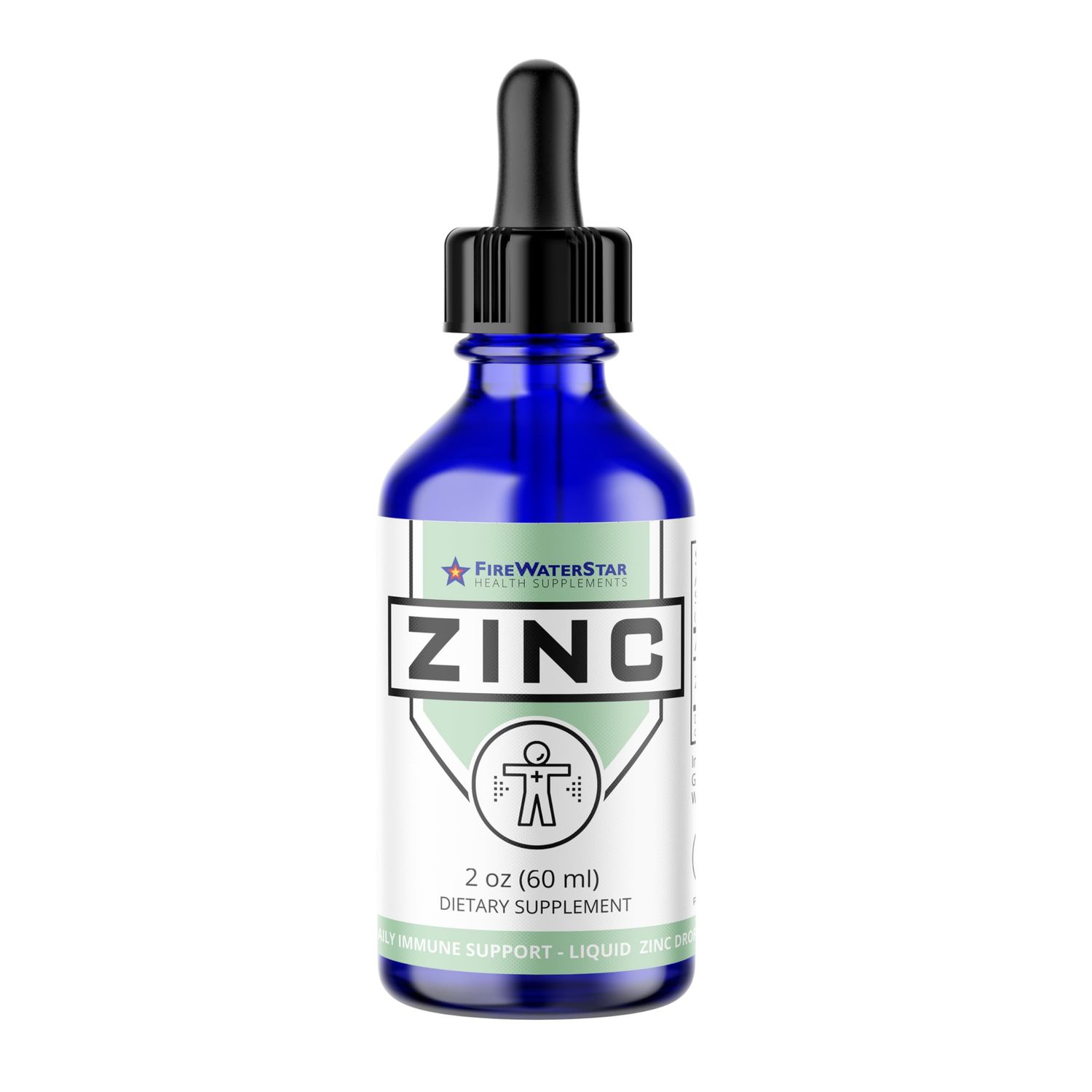 FWS Zinc Supplements - Liquid Zinc Drops for Men, Women, Kids - Organic, Non-GMO, Vegan - Supports Immune Health, Skin, and Overall Wellness - 2 oz