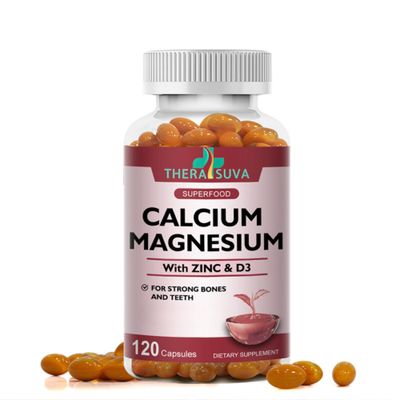 4 in 1 Calcium 1000mg Magnesium 400mg D3 Zinc, Extra Strength, Complex Supplement for Bone and Immune Health. 120 SoftGels, 60 Day Supply