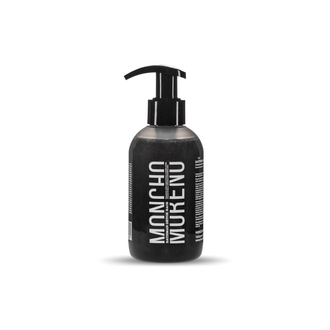 MONCHO MORENO Bathman Detox Hair - Active Carbon Shampoo : Oily roots and dry ends, Cleanses and purifies oily hair 500ml