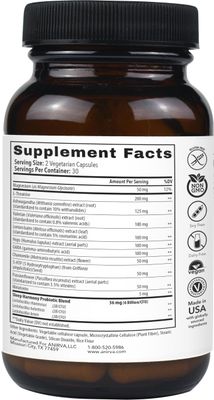 Sleep Harmony - Natural Sleep Supplement with Probiotics, Magnesium, Ashwagandha, Chamomile, GABA, Melatonin - Non-Habit Forming Supplement for Relaxation, Stress Relief, Better Sleep Aid