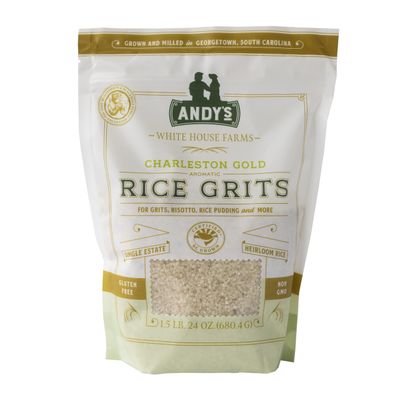 Andy s Charleston Gold Rice Grits by White House Farms Gluten Free Non GMO Sugar Free, Aromatic Harvested in The USA 1 Pack 24 Oz (1.5lb)