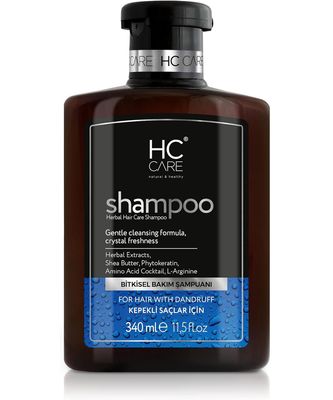 HC Care Herbal Shampoo for Dandruff Hair 11.5 fl oz - Hair Strengthening Anti Frizz Daily Shampoo - Hydrating Hair Care for Dandruff Damaged Hair and Growth, Color Treated Hair