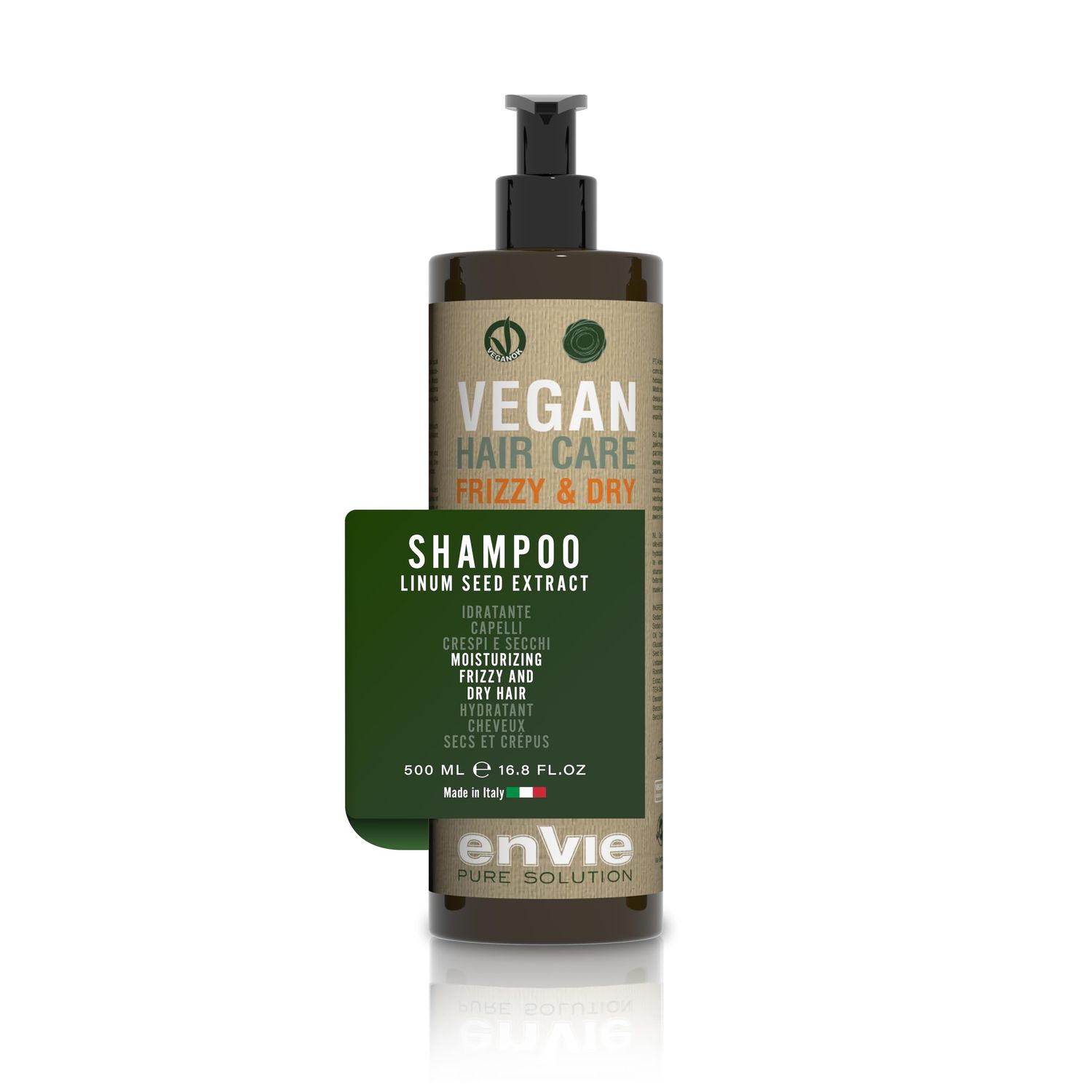 ENVIE LUXURY Vegan Anti Frizz Shampoo - Frizz Control Hair Care, Luxurious Hydration with Linseed and Macadamia Extracts for Smooth, Soft Hair