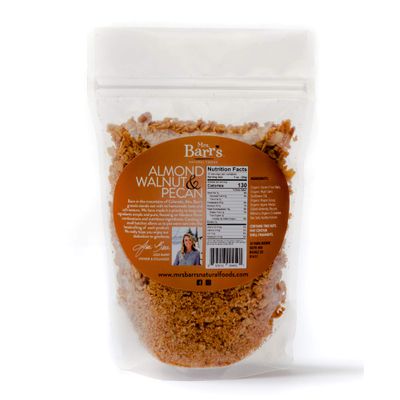 Mrs. Barr s Natural Foods Granola Almond, Walnut Pecan Certified Organic Gluten Free Oats Soft Texture Small Batch Gourmet Quality Real Ingredients 10 Ounces (3 Pack)
