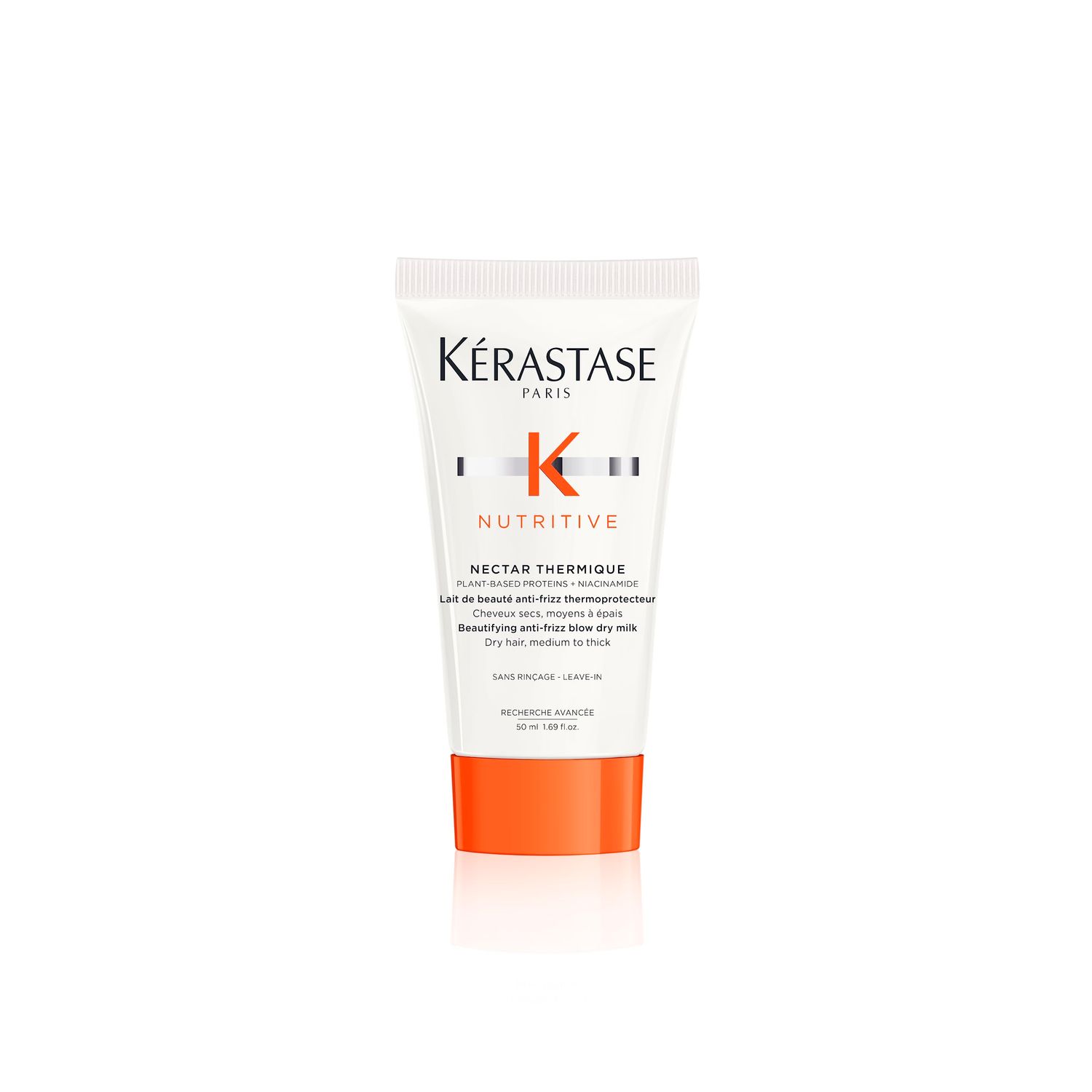 Kerastase Nutritive Nectar Thermique Heat Protecting Leave-In Cream, Deeply Conditioning, Reduces Frizz, With Plant-Based Proteins, For Medium to Thick Hair, 1.7 Fl Oz