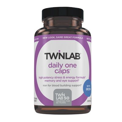 Twinlab Daily One Caps with Iron - Nutritional Supplement with Iron, Zinc, B Vitamins, and More - 60 Capsules