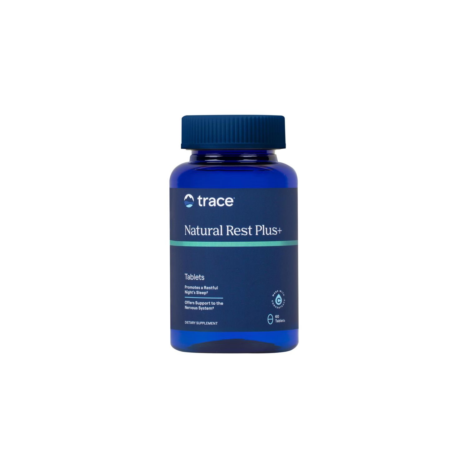 Trace Minerals Natural Rest Plus - Dietary Supplement for Regular Restful Sleep Support - Health Supplement with Magnesium to Support Relaxation - Herb Enzyme Blend - 60 Tablets (30 Servings)
