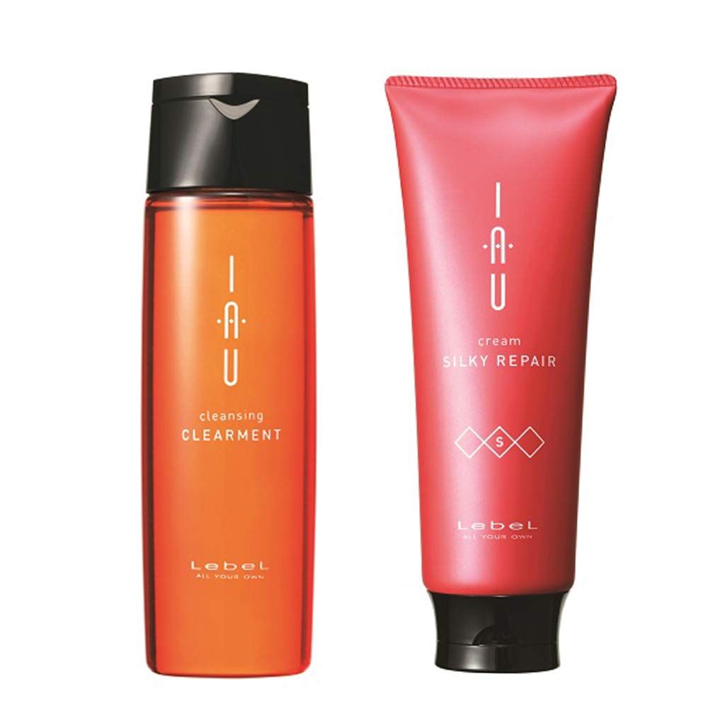 Lebel IAU Cleansing Clearment Hair Shampoo 200ml Lebel IAU Silky Repair Hair Treatment 200ml Set