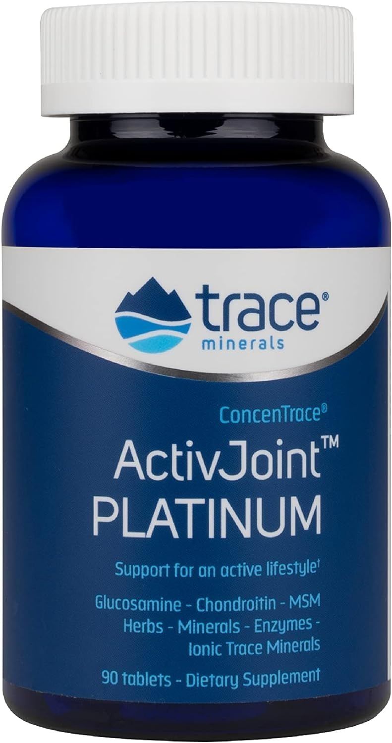 Trace Minerals ActivJoint Platinum - Bone Health Strength Support Supplement - Supplement for Joint Muscle Health Support - Healthy Heart Supplement with Magnesium - 90 Tablets (15 Servings)
