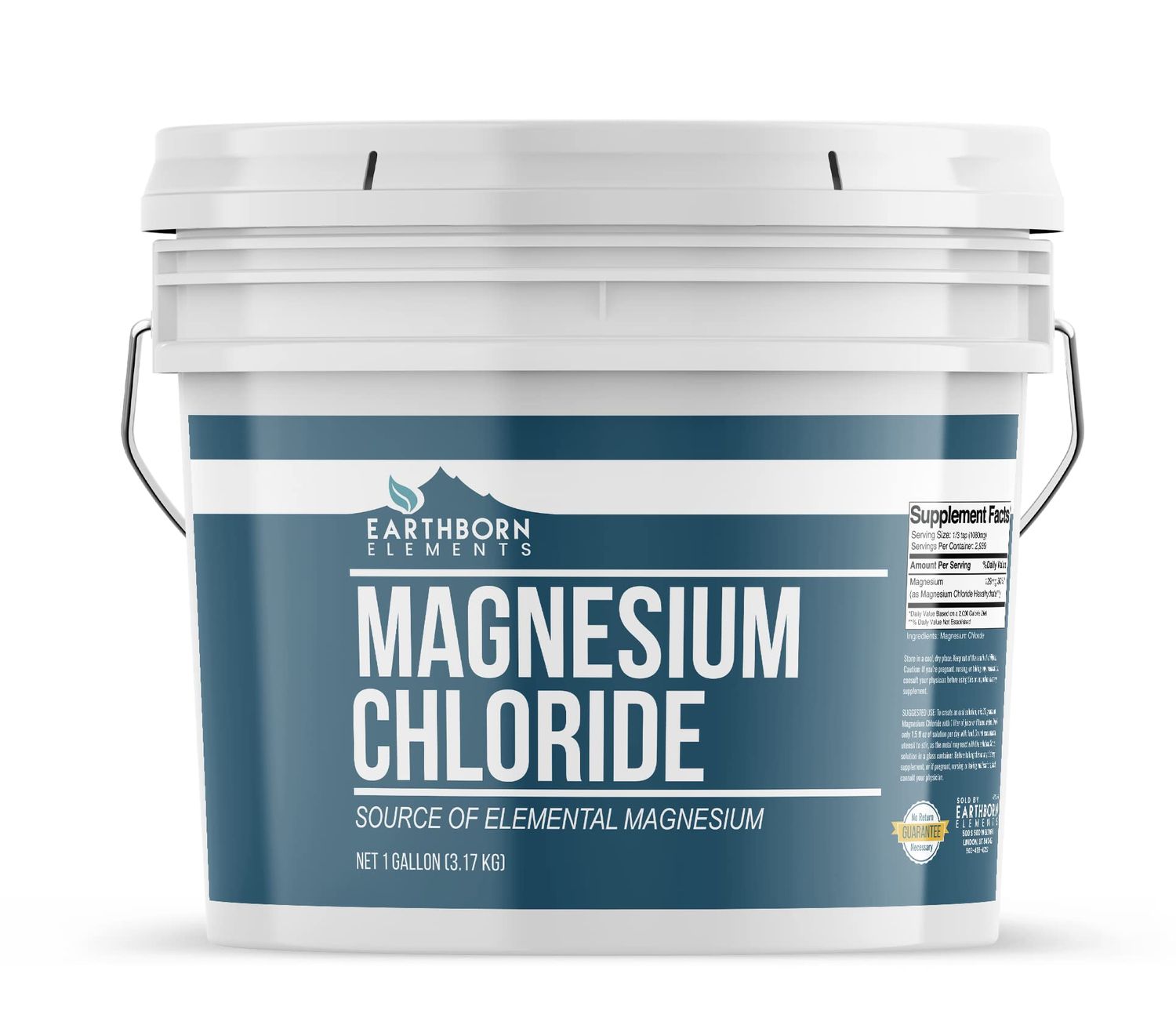 Earthborn Elements Magnesium Chloride (1 Gallon), Dietary Supplement, Great Source of Elemental Magnesium