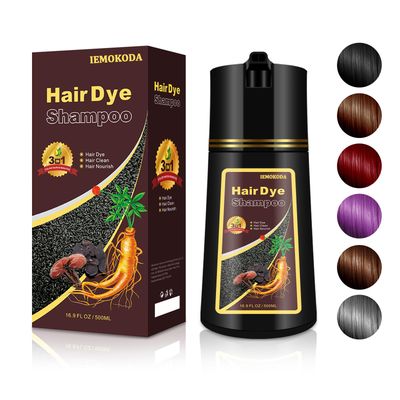 Silver Gray Hair Dye Shampoo 3 in 1, Instant Natural Hair Color Shampoo Para Canas Mujer, Semi-Permanent Shampoo Hair Dye, Gifts for Men Women 16.9 Floz