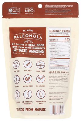Paleonola - Grain Free Granola Vanilla Bean Flavor - Non-GMO, Grain, Soy, Gluten, Dairy Free - Low Carb Protein Snack For A Healthy Breakfast