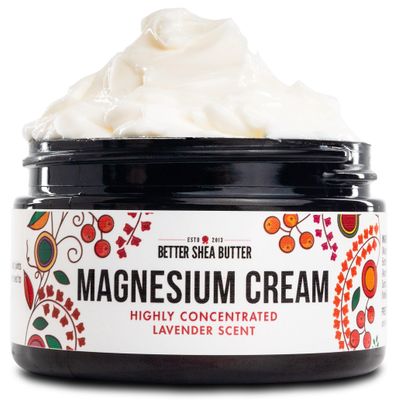 Magnesium Good Night Cream Relieves Muscle Tension and Leg Cramps Night Lotion Safe for Pregnancy, Kids and Babies Organic and Natural Ingredients Vegan, US made (Lavender)