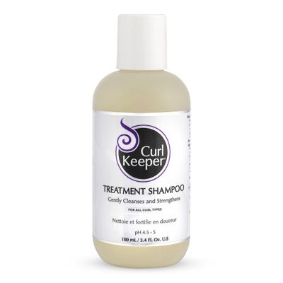 Curl Keeper Treatment Shampoo for Curly Hair, 3 Fl Oz - Daily Shampoo Gently Cleanses, Strengthens Restores All Curl Types - Sulfate-Free Formula.