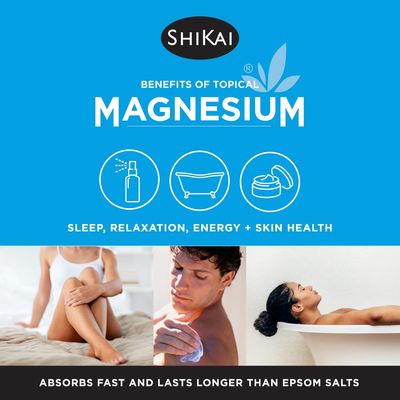 ShiKai Magnesium Bath Flakes with Arnica (32 oz) Bath Salt Soak for Muscle Relief Fragrance Free