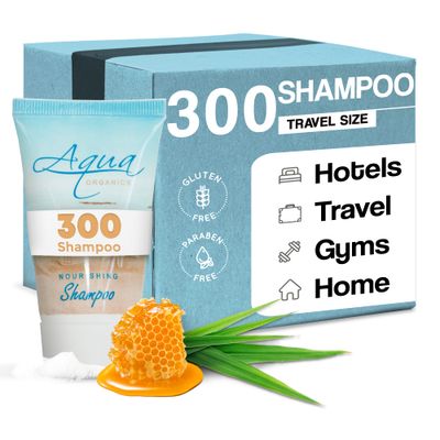 Aqua Organics Shampoo, Travel Size Hotel Amenities, 1 oz (Case of 300)